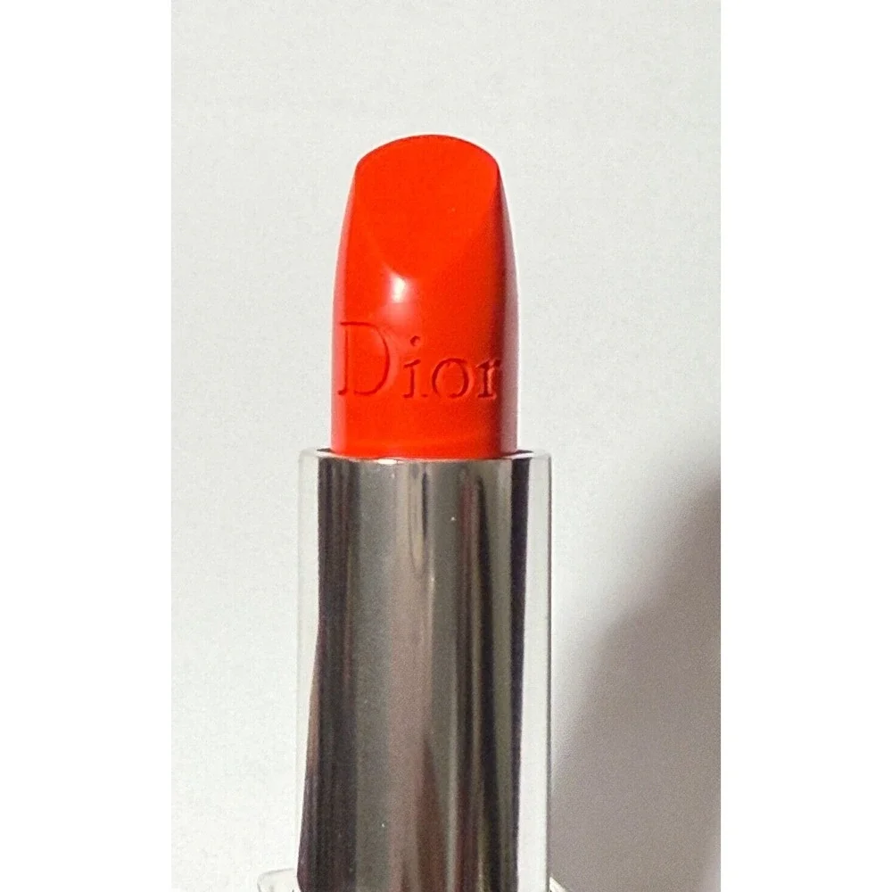 Dior Rouge Lipstick 643 STAND OUT Orange Full Size HTF‎ Cosmetic